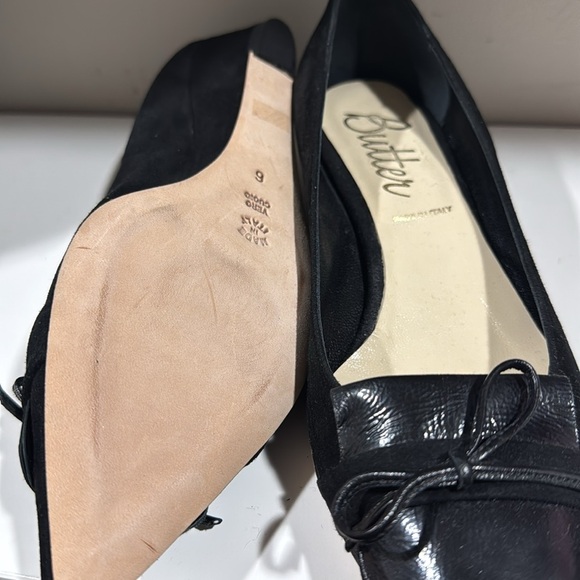 BALLET!  Butter Italian Black Women's Shoes NWOT Sz 5.5 - Picture 2 of 5